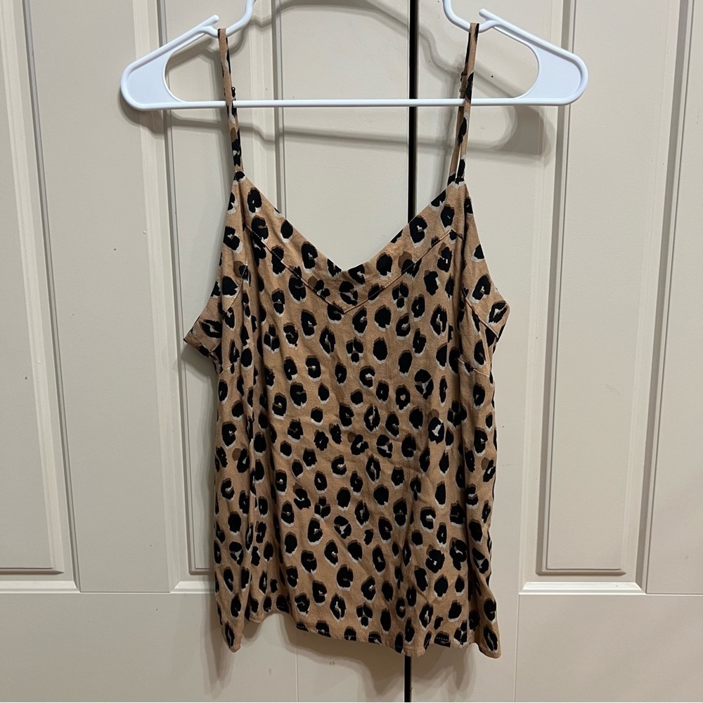 A New Day Cheetah/Leopard Print Tank Top Camisole Size Medium